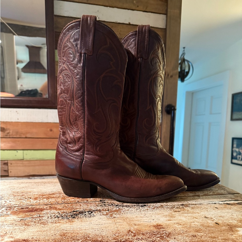 Tony Lama Dark Brown Western Boots